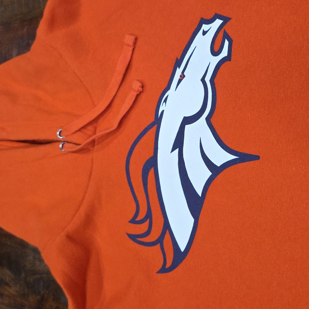 Fanatics NFL Denver Broncos Orange Hoodie with Team Logo - Picture 2 of 6